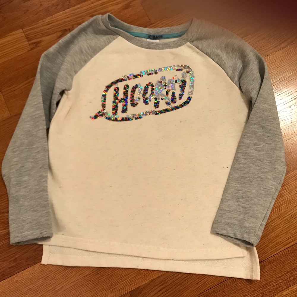 Hooray! Flip Sequin Sweatshirt Gymboree Size M 7/8